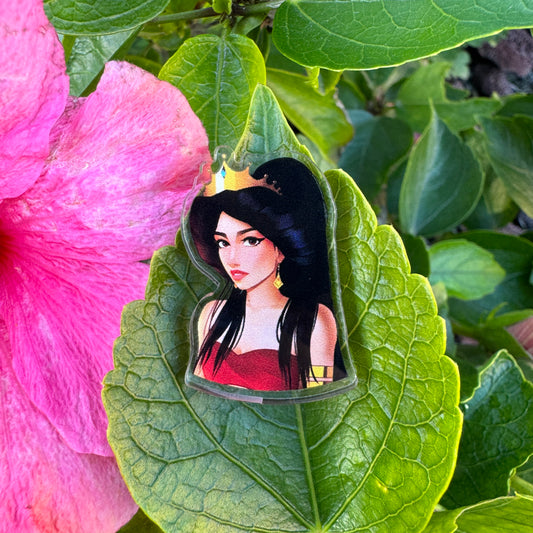 Princess Jasmine Red Cosplay Acrylic Pin